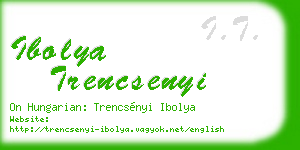 ibolya trencsenyi business card