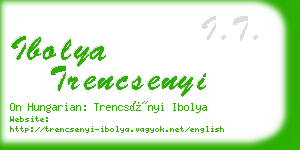 ibolya trencsenyi business card